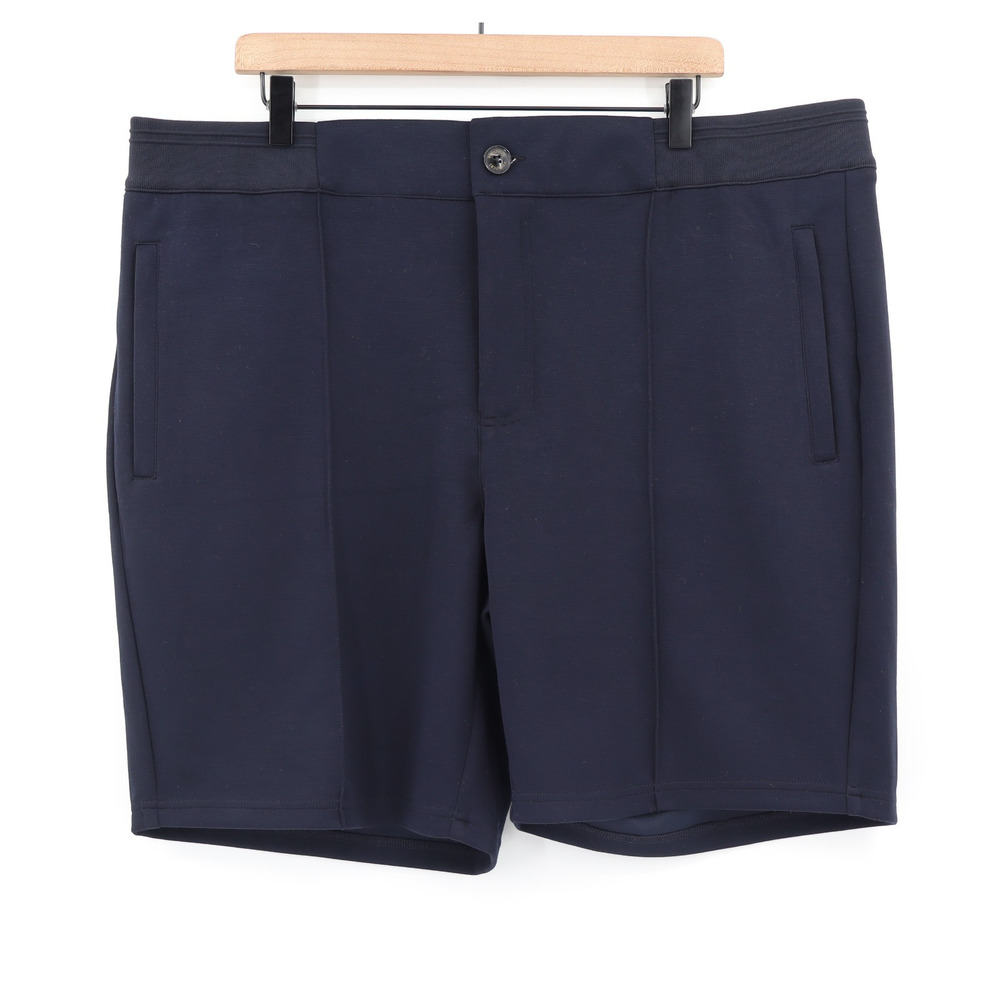 Bugatchi Men's Soft Touch Heather Shorts Performance Fabric Navy Sz 2XL NEW